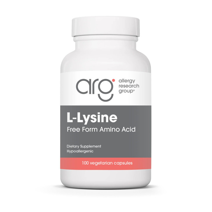 Nutricology L-Lysine - Immune Support, L-Lysine HCI, Free Form Amino Acid, 500mg Supplement, Pure, Organic, Vegetarian Capsules - 100 Count