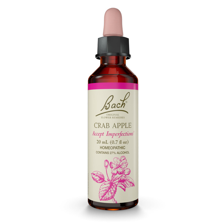 Bach Original Flower Remedies, Crab Apple - Accept Imperfections - Natural Homeopathic Flower Essence for Emotional Balance - Vegan, Gluten Free, Sug