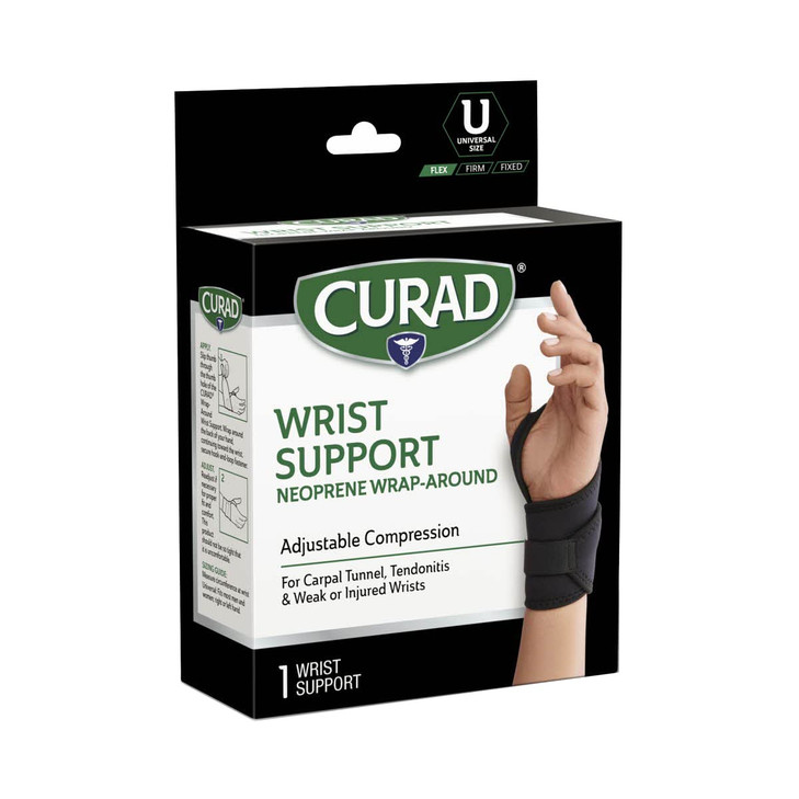 CURAD Performance Series IRONMAN Wraparound Wrist Support with Microban, 1 Each