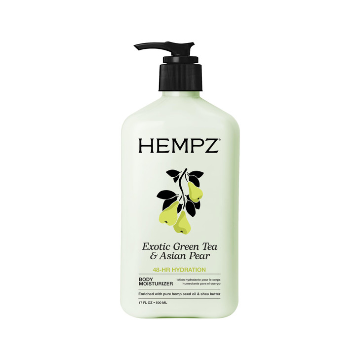 HEMPZ Body Lotion - Green Tea & Asian Pear Daily Moisturizing Cream, Shea Butter Body Moisturizer - Skin Care Products, Hemp Seed Oil - Large