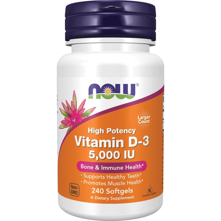 Now Foods High Potency Vitamin D-3 5000 Iu 240 Sgels