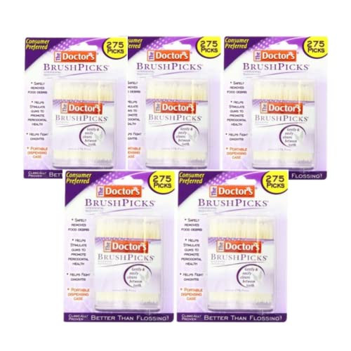 The Doctor's BrushPicks Interdental Toothpicks (275 Count (Pack of 5))