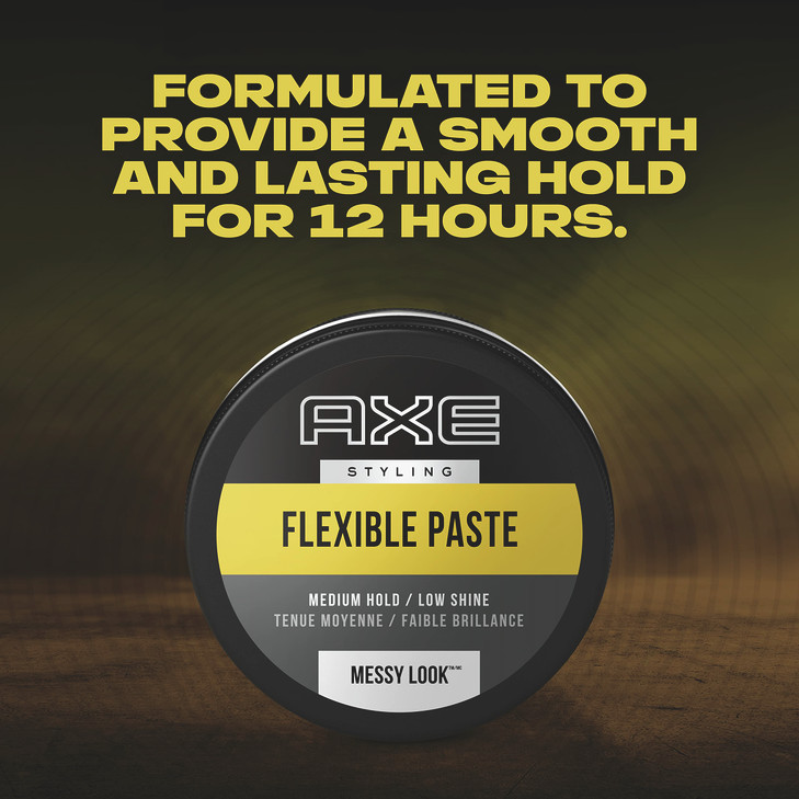 AXE Styling Flexible Hair Paste Urban Messy Look 2 Count for An Instant Texture Boost Hair Styling Made Easy 2.64 oz