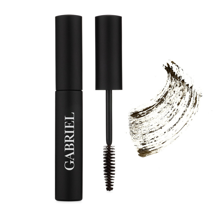 Gabriel Cosmetics Mascara (Black Brown), Natural, Paraben Free, Vegan, Gluten free, Cruelty free, No GMO, Voluminous full lashes, Non flaky, Water re