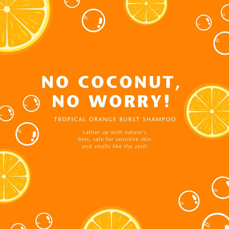 Clean Kids Naturally Tropical Shampoo- EWG Verified, All-Natural, Coconut-free, Gluten-free, Vegan, and Cruelty-free, Paraben-Free (16 Fl Oz, Orange