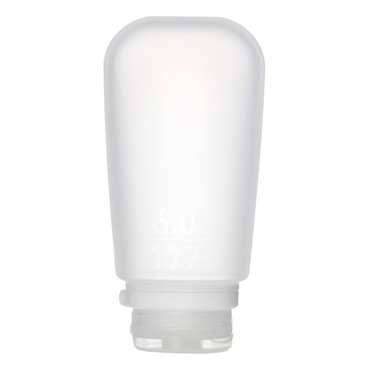 humangear GoToob+ (XL) | Refillable Silicone Travel Bottle | Locking Lid | Food-Safe Material | Clear, XL (6 fl.oz.; 177ml)