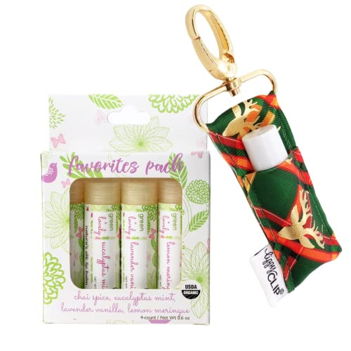 Green + Lovely Nature's Silk Lip Balm (4 Scent Variety Pack)