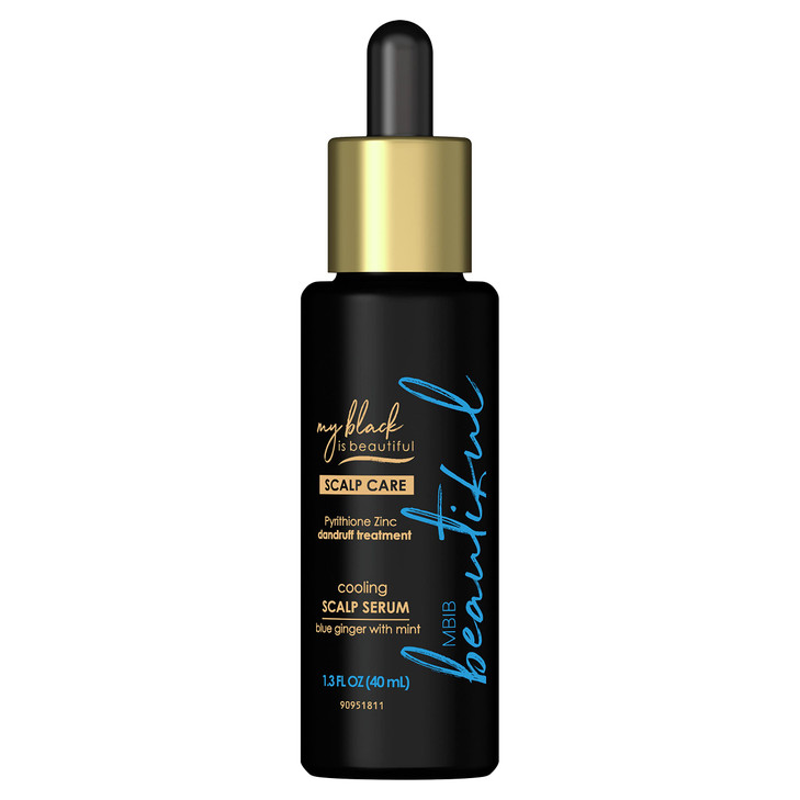 My Black is Beautiful Cooling Scalp Serum Treatment for Dry Scalp and Damaged Hair, Blue Ginger and Mint, 1.3 fl oz