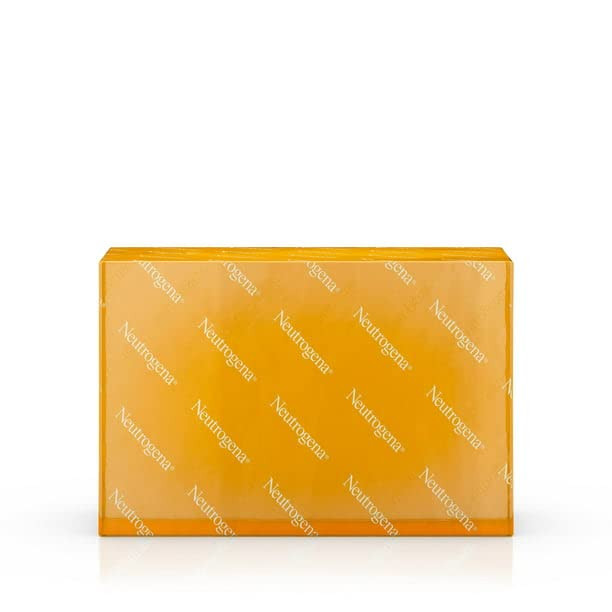 Neutrogena Original Amber Bar Fragrance-Free Facial Cleansing Bar with Glycerin, Pure & Transparent Gentle Face Wash Bar Soap, Free of Harsh Detergen