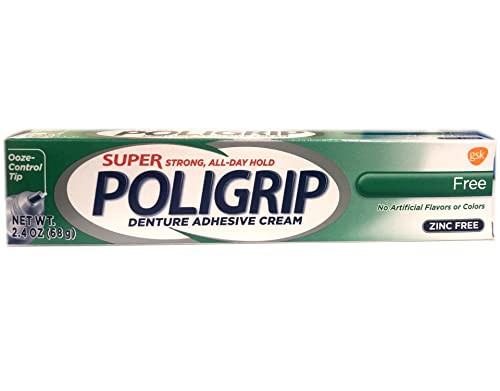 Super Poligrip Denture Adhesive Cream: 2 Packs of 2.4 Oz