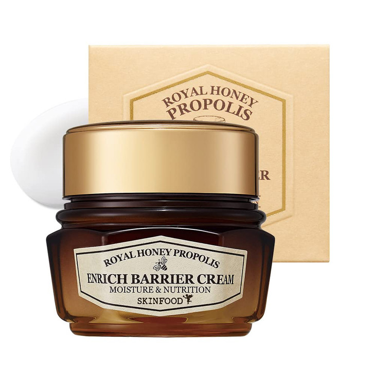 SKINFOOD Royal Honey Propolis Enrich Barrier Cream - 50% Black Bee Propolis & Royal Jelly Extract Face Cream - Propolis Serum for Skin - Royal Essenc
