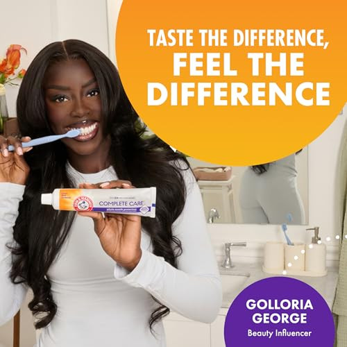 ARM & Hammer Complete Care Toothpaste, Teeth Whitening Toothpaste with Baking Soda, Fluoride, Whole Mouth Protection, Fresh Mint Flavor, 6.0 oz (Pack