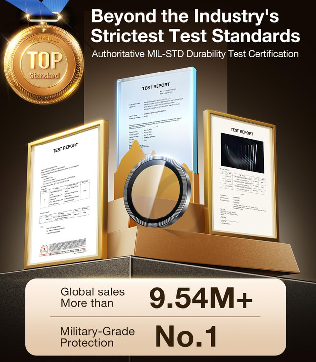 UltraGlass for iPhone 16 Pro Max/16 Pro Camera Lens Protector [NO.1 Military Grade Shatterproof] iPhone 16 Pro Max Camera Protector, 16 Pro Lens Cove