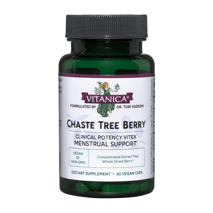 Vitanica Chaste Tree Berry Extract, Vitex Chasteberry Supplement for Women, Hormone Balance and Menstrual Cycle Support, Non-GMO, Vegan, 2 Month Supp