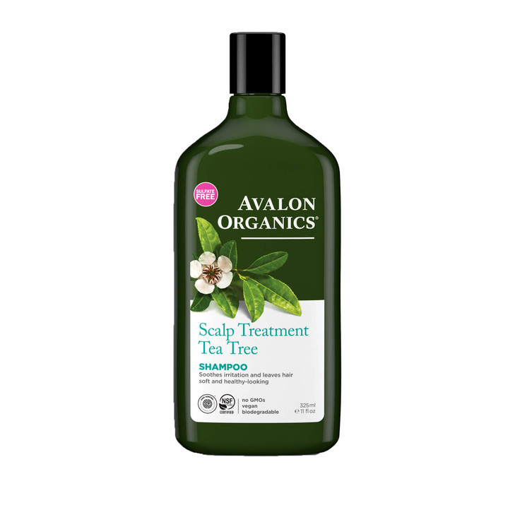 Avalon Organics Scalp Treatment Tea Tree Shampoo, 11 oz. (Pack of 2)