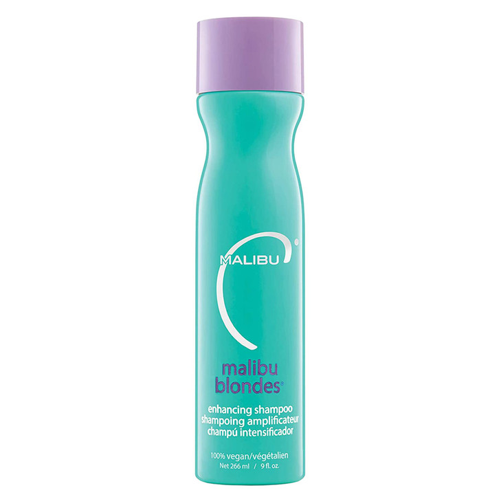 Malibu C Blondes Enhancing Shampoo - Sulfate-Free Purple Shampoo for Blondes - Helps Preserve Highlights & Remove Brassiness - Moisturizing & Revital