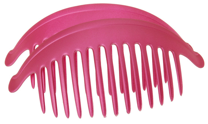 France Luxe Belle Larger Interlocking Comb, Matte Fuchsia, Set of 2 - An Excellent Styling Solution For Long/Thick or Curly Hair