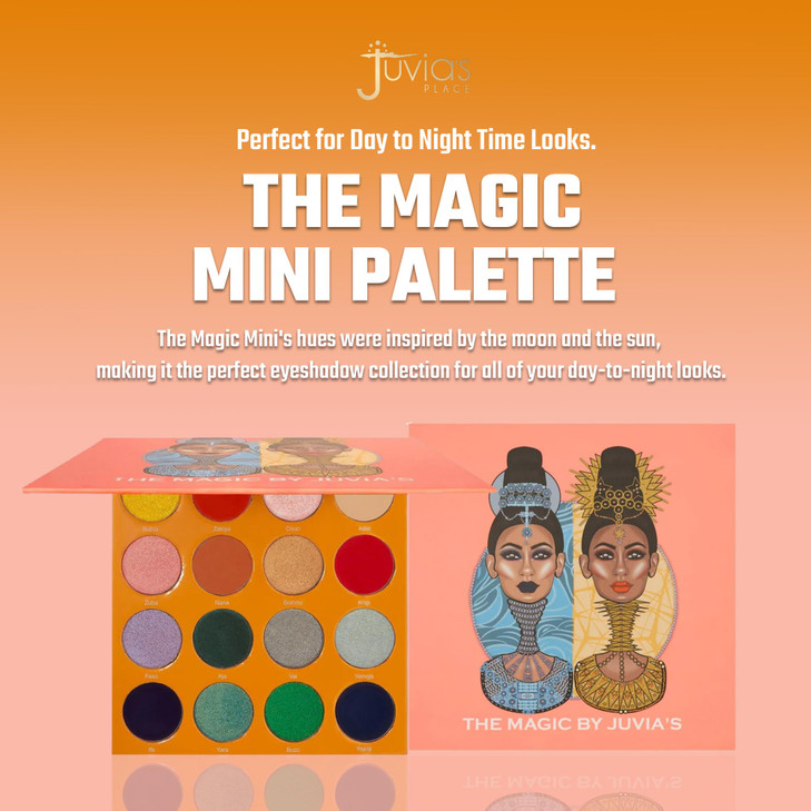 Juvia's Place Palette The Magic Mini - Bright and Bold Red, Shades of 16, Professional Eye Makeup, Pigmented Palette, Makeup Palette for Eye Color &