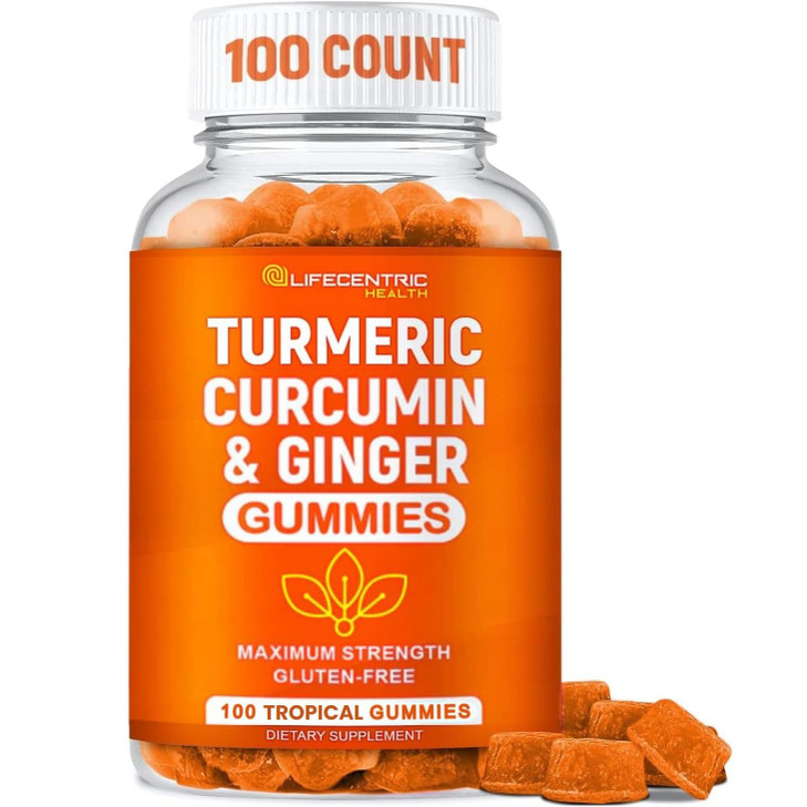 Turmeric Gummies for Adults and Kids | Max Strength Turmeric and Ginger Supplement | Vegan Organic Natural Turmeric Curcumin Gummies for Overall Heal