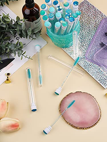 80 Pcs Mascara Wand Tube Set 40Pcs Empty Mascara Wand Tube 40Pcs Eyelash Brush Mascara Brushes for Women Girls Makeup