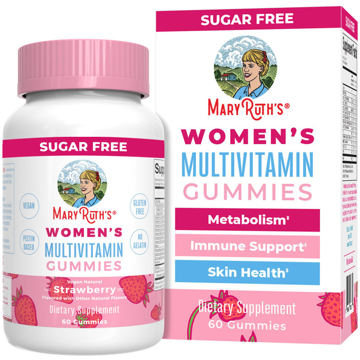 MaryRuth Organics Women's Immune Support Multivitamin Gummies | Ages 14+ | Skin Health | Gummy Vitamins for Women | Sugar-Free | Vegan | Non-GMO | 60