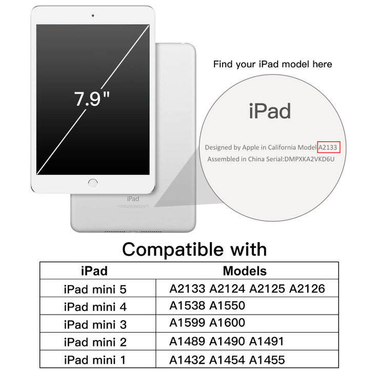 JETech Kids Case for iPad mini 5/4/3/2/1 (7.9-Inch, 2019/2015/2014/2013/2012 Model) with Built-in Screen Protector, Shockproof Full-Body Handle Stand