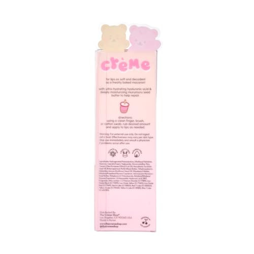 The Crème Shop Boba Bears Moisturizing Macaron Lip Balm Duo | Korean Lip Balm with Hyaluronic Acid and Murumuru Butter | Stocking Stuffers (Pack of 2