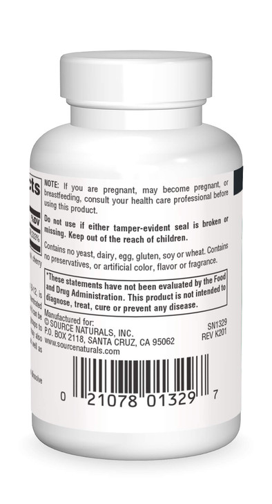 Source Naturals Methylcobalamin Vitamin B-12 5mg Cherry Flavored - 60 Lozenges