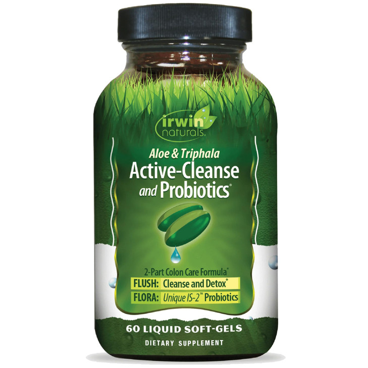 Irwin Naturals Aloe & Triphala Active Cleanse + Probiotics - 60 Liquid Softgels - Natural Digestive Support - Gentle, Effective Detox + Elimination 2