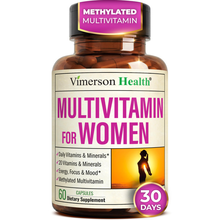 Methylated Multivitamin for Women w/Bioavailable Vitamins, Chelated Minerals, Vitamin D, B12, C, A & Zinc for Energy, Focus and Immune Health  Premi