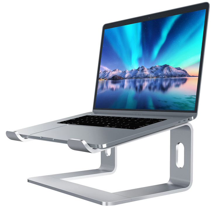 SOUNDANCE Laptop Stand, Aluminum Computer Riser, Ergonomic Laptops Elevator for Desk, Metal Holder Compatible with 10 to 15.6 Inches Notebook Compute