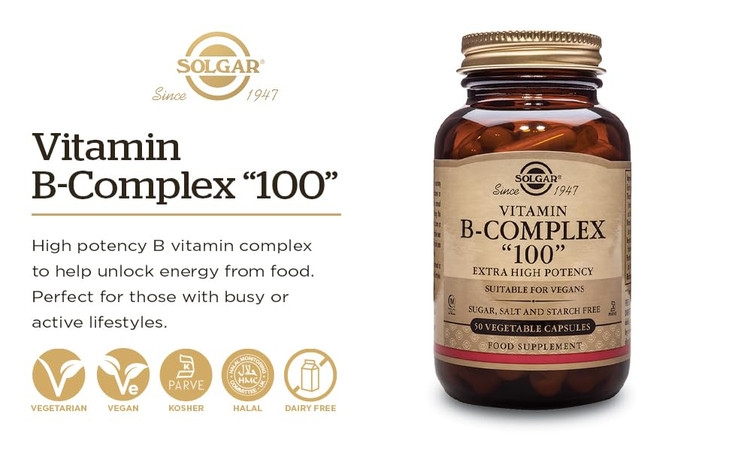 B-Complex "100" Solgar 100 Tabs