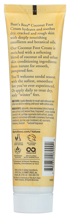 Burt's Bees Coconut Oil Foot Cream, Package May Vary, 4.3 Oz