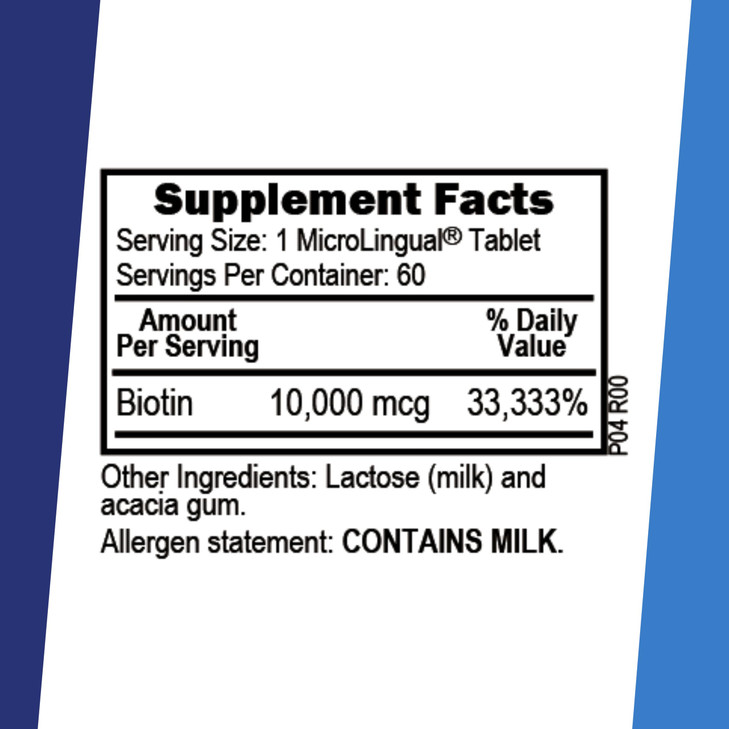 Superior Source Biotin 10,000 mcg - Daily Supplement Supports Hair Health & Growth - Natural Biotin Supplement Aids Healthy Nails & Skin - 60 Subling