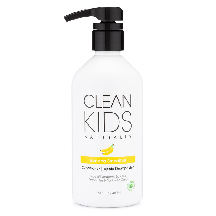 Clean Kids Naturally Conditioner, All-Natural, Gluten-free, Vegan, and Cruelty-free, Paraben-Free, EWG Verified, 16 oz (1 Bottle)