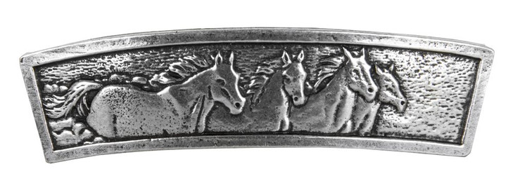 Horses Hair Clip, Hand Crafted Metal Barrette Made in the USA with a Large 80mm Clip by Oberon Design