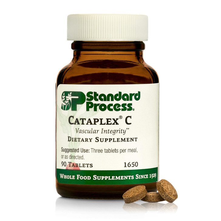 Standard Process Cataplex C - Supports Immune & Bone Health - Aids Healthy Skin & Connective Tissue - Includes Antioxidant Vitamin C - Non-Dairy & No
