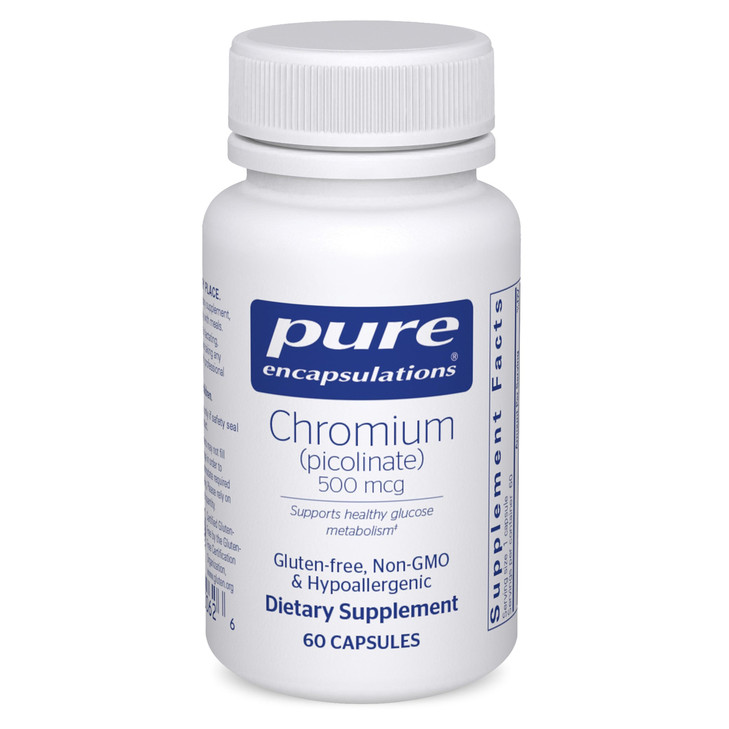Pure Encapsulations Chromium (Picolinate) 500 mcg - for Lipid & Carbohydrate Metabolism* - Mineral Supplement - Superior Absorption Chromium Suppleme