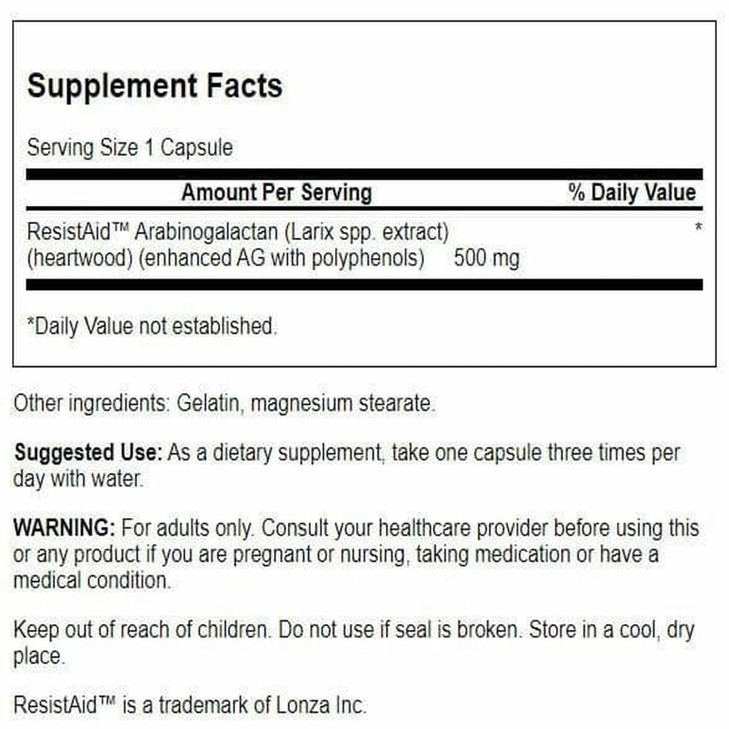 Swanson Larch Tree Arabinogalactan 500 Milligrams 90 Capsules