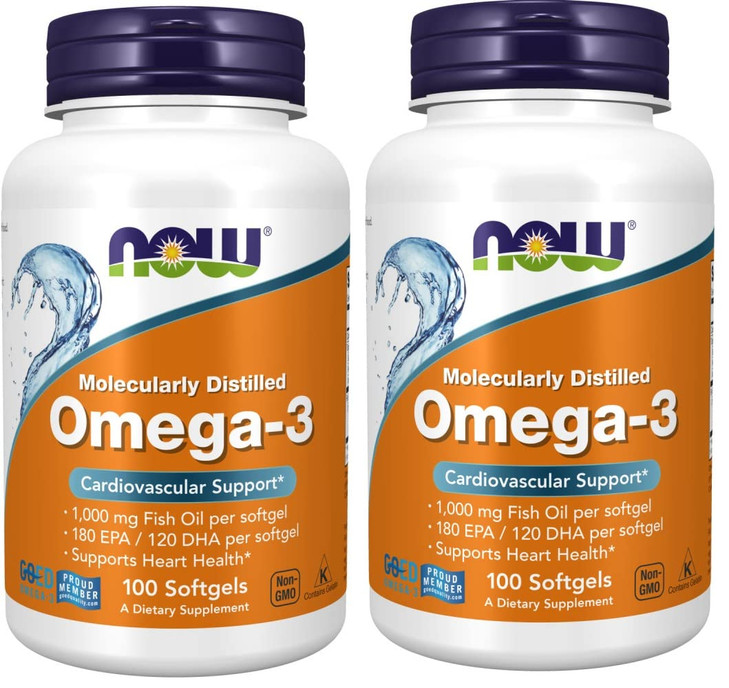 Now Omega-3 2000mg, 100 Count (Pack of 2)