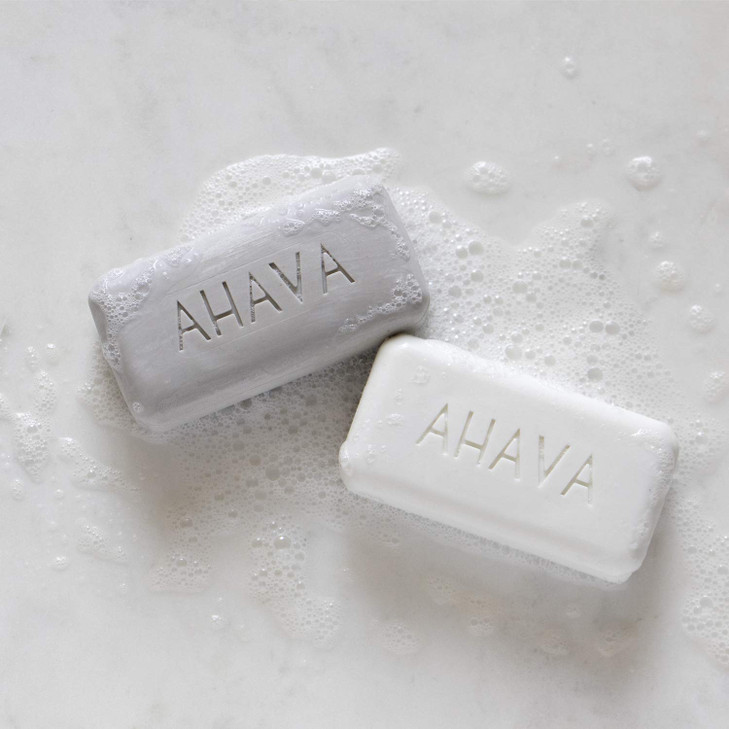 AHAVA Purifying Dead Sea Mud Soap, Duo Set - Face & Body Cleansing Bar to Purify Skin, Enriched with Exclusive Mineral Blend of Dead Sea Osmoter & De