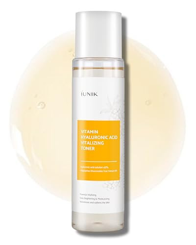 IUNIK Vitamin C Vegan Face Toner with 45% Hyaluronic Acid Facial Moisturizer 6.7 Fl Oz - Nourishing Hydrating Sensitive Vitalizing Sensitive Dry Skin