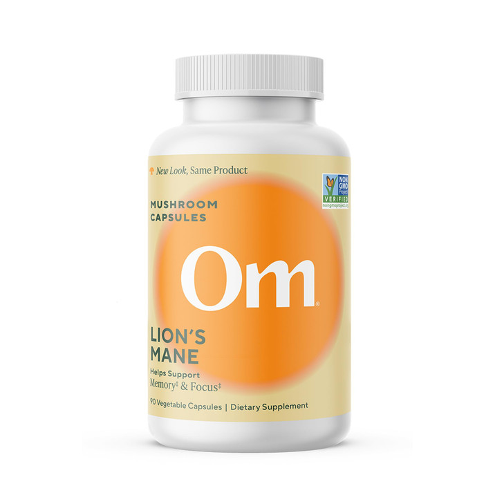 Om Lions Mane Mushroom Capsules - Organic Mushroom Supplement and Nootropic - Brain Supplements for Memory and Focus, 90 Count (30 Servings)?