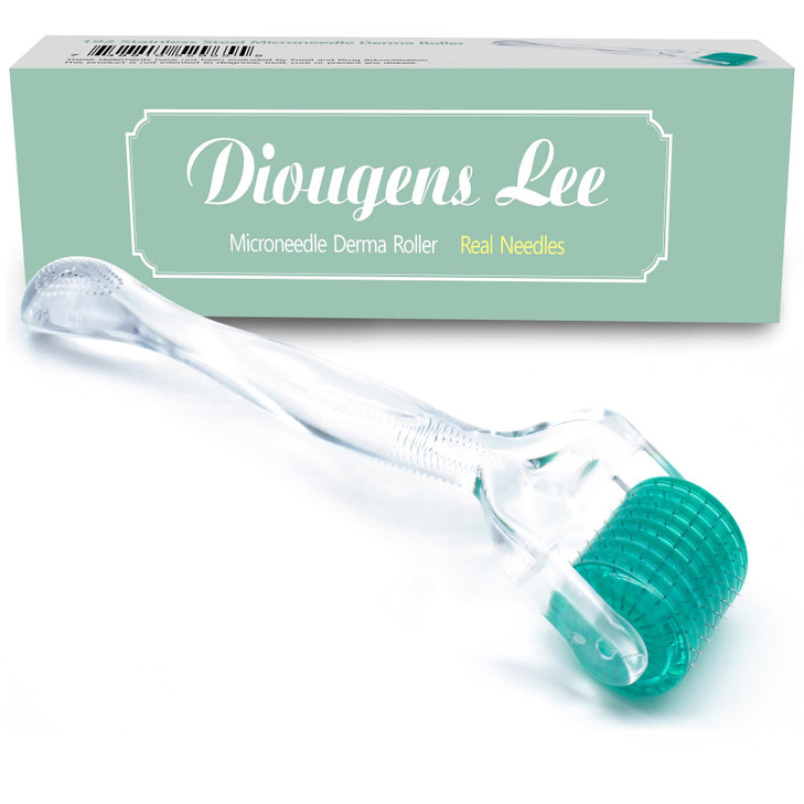 Derma Roller for Face, Beard & Body  192 Stainless Steel Microneedling Roller for Personal Grooming  Lightweight Handle with Storage Case