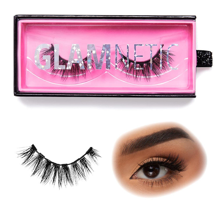 Glamnetic Magnetic Eyelashes - Babygirl | Short Magnetic Lashes, 60 Wears Reusable Faux Mink Lashes, Wispy Round Natural Look - 1 Pair