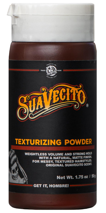 Suavecito Texturizing and Volumizing Hair Styling Powder with Shine Free Matte Finish and Strong Hold - No Mess, Oil Absorbing, Long Lasting - 1.75 o