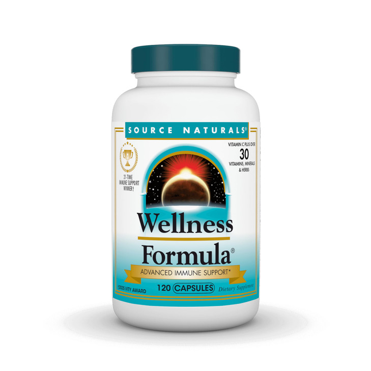 Source Naturals Wellness Formula Bio-Aligned Vitamins & Herbal Defense for Advanced Immune Support* - Dietary Supplement & Immunity Booster - 120 Cap