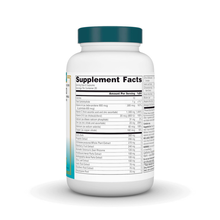 Source Naturals Wellness Formula Bio-Aligned Vitamins & Herbal Defense for Advanced Immune Support* - Dietary Supplement & Immunity Booster - 120 Cap