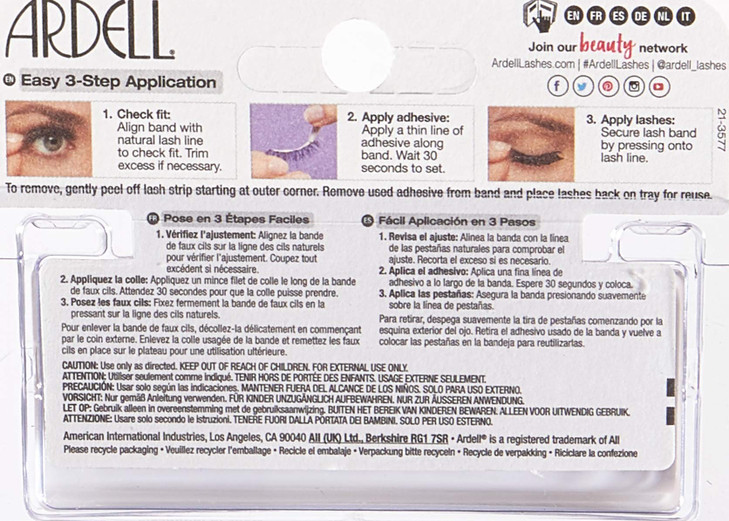 Ardell Fashion Lashes Pair - Black 113 (Pack of 4)