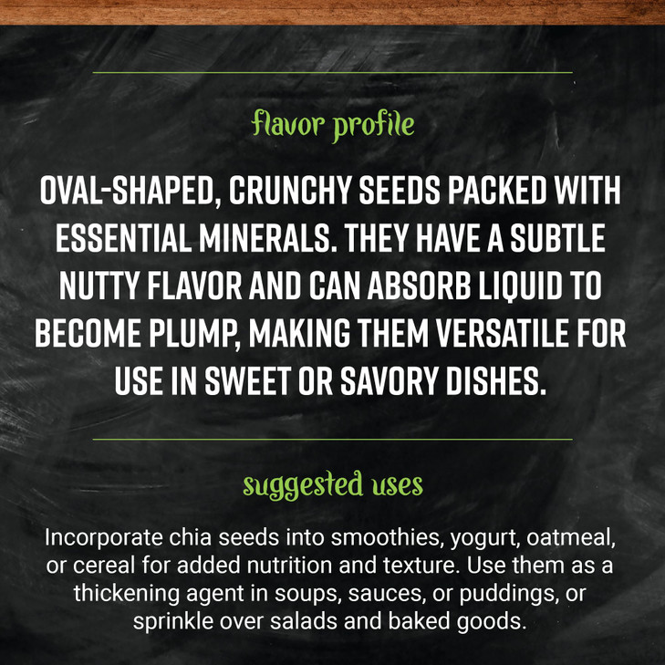 Frontier Bulk Chia Seed Whole, Organic, 16 Ounce